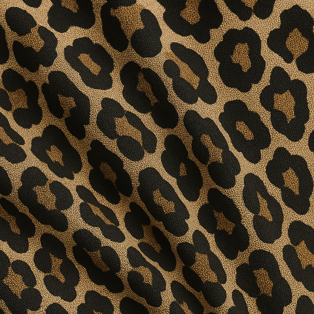 Leah - Panter Printed V-neck Dress