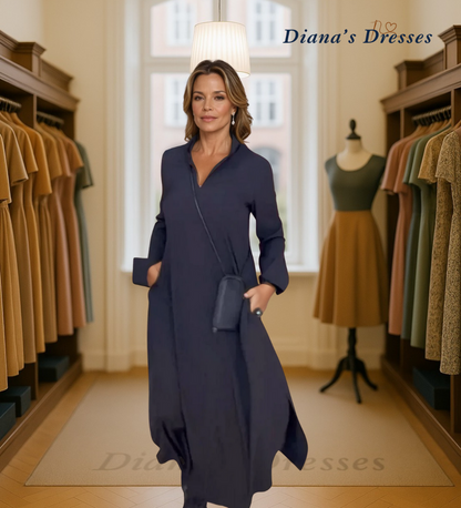 Claire - Loose long dress with side slit