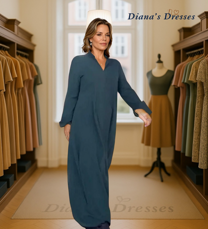 Claire - Loose long dress with side slit